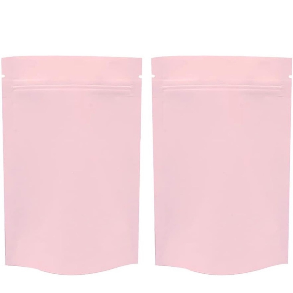 Set of Two Pink Resealable Bags